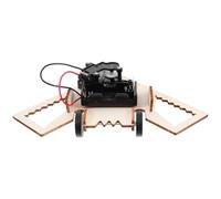 Wooden Infrared Obstacle Avoidance Robot DIY Assembly Kit Automatic Steering Sensor Circuit Mechanical Physics Hands-On Experimental