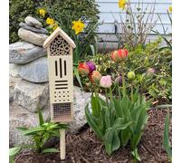 Wooden Insect House, Insect Hotel for Bugs, Bees, Butterflys, Ladybirds, Natural Beneficial Insect Habitat for Garden and Yard