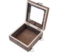 Wooden Insect Specimen Display Frame Coffee Hanging Wall Case | Glass front flip lid, butterfly storage box, dried flower display case, for residential décor and personal spaces