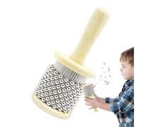 Wooden Instrument - Handshaker Music Device, Stainless Steel Bead Percussion, Rhythm Sound Maker, Ergonomic Wooden Handle, Accessory Band for Practice | Ideal for Teaching Fun at Studio Performances