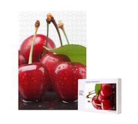 Wooden Intelligence Puzzle 28x40 CM, Fresh Cherry Printed Jigsaw Puzzles 300 Pieces(boxed) Education Game for Adults, Home Decoration Puzzle