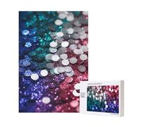 Wooden Intelligence Puzzle 28x40 CM, Glitter Sequin Spot Printed Jigsaw Puzzles 300 Pieces(boxed) Education Game for Adults, Home Decoration Puzzle