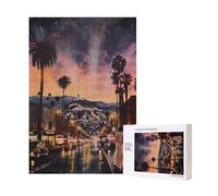 Wooden Intelligence Puzzle 28x40 CM, The Old Hollywood Printed Jigsaw Puzzles 300 Pieces(boxed) Education Game for Adults, Home Decoration Puzzle
