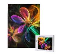 Wooden Intelligence Puzzle 38x52 CM, Colored flower Printed Jigsaw Puzzles 500 Pieces(boxed) Education Game for Adults, Home Decoration Puzzle