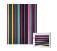 Wooden Intelligence Puzzle 38x52 CM, Colored Stripes Vertical Printed Jigsaw Puzzles 500 Pieces(boxed) Education Game for Adults, Home Decoration Puzzle