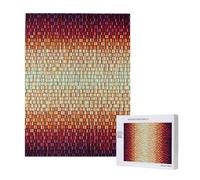 Wooden Intelligence Puzzle 38x52 CM, Gradient Colored Mosaic Printed Jigsaw Puzzles 500 Pieces(boxed) Education Game for Adults, Home Decoration Puzzle