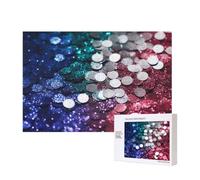 Wooden Intelligence Puzzle 40x28 CM, Glitter Sequin Spot Printed Jigsaw Puzzles 300 Pieces(boxed) Education Game for Adults Home Decoration Puzzle