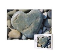 Wooden Intelligence Puzzle 40x28 CM, Heart Stone Printed Jigsaw Puzzles 300 Pieces(boxed) Education Game for Adults Home Decoration Puzzle