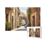 Wooden Intelligence Puzzle 40x28 CM, Italian Street Printed Jigsaw Puzzles 300 Pieces(boxed) Education Game for Adults Home Decoration Puzzle