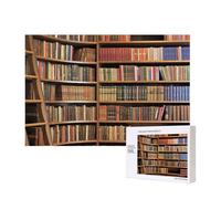 Wooden Intelligence Puzzle 40x28 CM, Library Bookshelf cartoon Printed Jigsaw Puzzles 300 Pieces(boxed) Education Game for Adults Home Decoration Puzzle