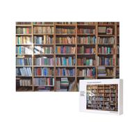 Wooden Intelligence Puzzle 40x28 CM, Library Bookshelf Printed Jigsaw Puzzles 300 Pieces(boxed) Education Game for Adults Home Decoration Puzzle