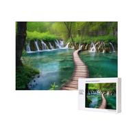 Wooden Intelligence Puzzle 40x28 CM, plitvice lakes national park Printed Jigsaw Puzzles 300 Pieces(boxed) Education Game for Adults Home Decoration Puzzle