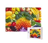 Wooden Intelligence Puzzle 40x28 CM, rainbow vegetable and fruit Printed Jigsaw Puzzles 300 Pieces(boxed) Education Game for Adults Home Decoration Puzzle