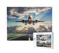 Wooden Intelligence Puzzle 52x38 CM, Airplane Printed Jigsaw Puzzles 500 Pieces(boxed) Education Game for Adults, Home Decoration Puzzle