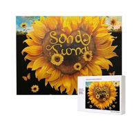 Wooden Intelligence Puzzle 52x38 CM, Blessed to Be Called Nana Sunflower Printed Jigsaw Puzzles 500 Pieces(boxed) Education Game for Adults, Home Decoration Puzzle