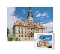 Wooden Intelligence Puzzle 52x38 CM, City Hall Building Printed Jigsaw Puzzles 500 Pieces(boxed) Education Game for Adults, Home Decoration Puzzle