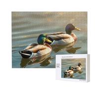 Wooden Intelligence Puzzle 52x38 CM, duck swimming Printed Jigsaw Puzzles 500 Pieces(boxed) Education Game for Adults, Home Decoration Puzzle