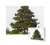 Wooden Intelligence Puzzle 52x38 CM, Garlad Pine Tree Printed Jigsaw Puzzles 500 Pieces(boxed) Education Game for Adults, Home Decoration Puzzle