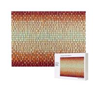 Wooden Intelligence Puzzle 52x38 CM, Gradient Colored Mosaic Printed Jigsaw Puzzles 500 Pieces(boxed) Education Game for Adults, Home Decoration Puzzle