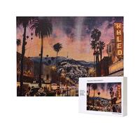 Wooden Intelligence Puzzle 52x38 CM, The Old Hollywood Printed Jigsaw Puzzles 500 Pieces(boxed) Education Game for Adults, Home Decoration Puzzle