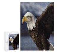 Wooden Intelligence Puzzle Jigsaw Puzzles for Adults Educational Toys Animals Bald Eagle Printed Educational Gift for All Ages Challenge