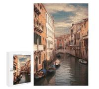 Wooden Intelligence Puzzle Jigsaw Puzzles for Adults Educational Toys Beautiful Venice Canal View Printed Educational Gift for All Ages Challenge