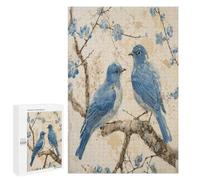 Wooden Intelligence Puzzle Jigsaw Puzzles for Adults Educational Toys Bluebird on The Branch Printed Educational Gift for All Ages Challenge