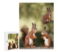 Wooden Intelligence Puzzle Jigsaw Puzzles for Adults Educational Toys Cute Squirrels Printed Educational Gift for All Ages Challenge