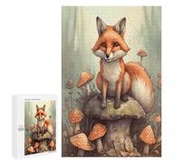 Wooden Intelligence Puzzle Jigsaw Puzzles for Adults Educational Toys Fox in The Woods Printed Educational Gift for All Ages Challenge