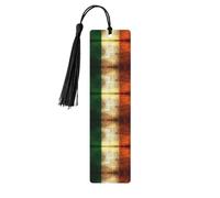 Wooden Irish Flag Print Bookmarks with Tassel for Women,Men,Book Lovers,Page Markers for Students Teachers Reading