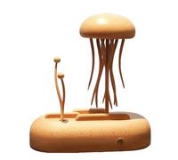 Wooden Jellyfish Bionic Ocean Creature Dynamic Model, Creative Desktop Display & Gift for Adults