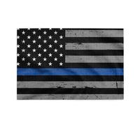Wooden Jigsaw Puzzle 1000-Piece in Box, American Thin Blue Line Flag Prints Eco-Friendly Educational Puzzle for Family Fun & Adult Relaxation, 75x50 CM