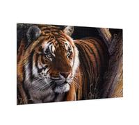 Wooden Jigsaw Puzzle 1000-Piece in Box, Bengal Tiger Prints Eco-Friendly Educational Puzzle for Family Fun & Adult Relaxation, 75x50 CM