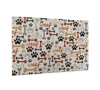 Wooden Jigsaw Puzzle 1000-Piece in Box, Bone and paw print Prints Eco-Friendly Educational Puzzle for Family Fun & Adult Relaxation, 75x50 CM
