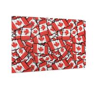 Wooden Jigsaw Puzzle 1000-Piece in Box, Canadian flag Prints Eco-Friendly Educational Puzzle for Family Fun & Adult Relaxation, 75x50 CM