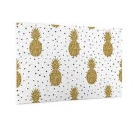 Wooden Jigsaw Puzzle 1000-Piece in Box, Gold Glitter Pineapples Fruit Prints Eco-Friendly Educational Puzzle for Family Fun & Adult Relaxation, 75x50 CM