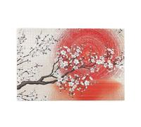 Wooden Jigsaw Puzzle 1000-Piece in Box, Japanese Sun Reflection Prints Eco-Friendly Educational Puzzle for Family Fun & Adult Relaxation, 75x50 CM