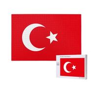 Wooden Jigsaw Puzzle 1000 Pieces â€“ Unique Flag of Turkey Print for Family Leisure and Indoor Challenge Decor