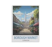 Wooden Jigsaw Puzzle 1000 Pieces，Borough Market London，Adult Children Toys Decompression Game（75x50cm）-HG40