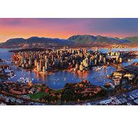 Wooden Jigsaw Puzzle 1000 Pieces, Canada Vancouver Bay Harbor Cityscape Puzzle Wall Decoration 75X50Cm