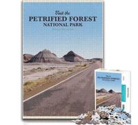 Wooden Jigsaw Puzzle 1000 Pieces for Adults, Visit The Petrified Forest | Section-by-section building: easier piece organisation on weekends.