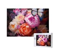 Wooden Jigsaw Puzzle 1000 Pieces - Unique Butterflies and Fresh Bush Print for Family Leisure and Indoor Challenge Decor