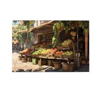 Wooden Jigsaw Puzzle 1000 Pieces WZYWHJ Abundant Fruit Stalls Printed for Adults and Kids, Perfect for Family Fun, Stress Relief