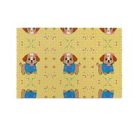 Wooden Jigsaw Puzzle 1000 Pieces WZYWHJ Adorable Cartoon Dog Pattern for Adults and Kids, Perfect for Family Fun, Stress Relief