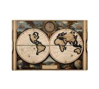 Wooden Jigsaw Puzzle 1000 Pieces WZYWHJ Ancient Map World Globe Pattern for Adults and Kids, Perfect for Family Fun, Stress Relief
