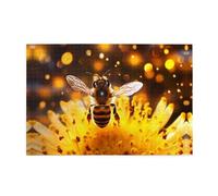 Wooden Jigsaw Puzzle 1000 Pieces WZYWHJ Bees in Flight Printed for Adults and Kids, Perfect for Family Fun, Stress Relief
