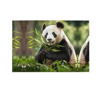 Wooden Jigsaw Puzzle 1000 Pieces WZYWHJ Cute Panda Pattern for Adults and Kids, Perfect for Family Fun, Stress Relief