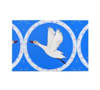 Wooden Jigsaw Puzzle 1000 Pieces WZYWHJ Flying White Goose Pattern for Adults and Kids, Perfect for Family Fun, Stress Relief