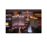 Wooden Jigsaw Puzzle 1000 Pieces WZYWHJ Las Vegas Night City Pattern for Adults and Kids, Perfect for Family Fun, Stress Relief