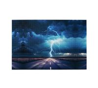 Wooden Jigsaw Puzzle 1000 Pieces WZYWHJ Lightning in a Flash Printed for Adults and Kids, Perfect for Family Fun, Stress Relief